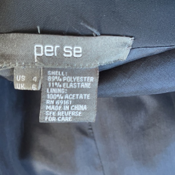 Per se black high collar buttoned jacket - Picture 8 of 9